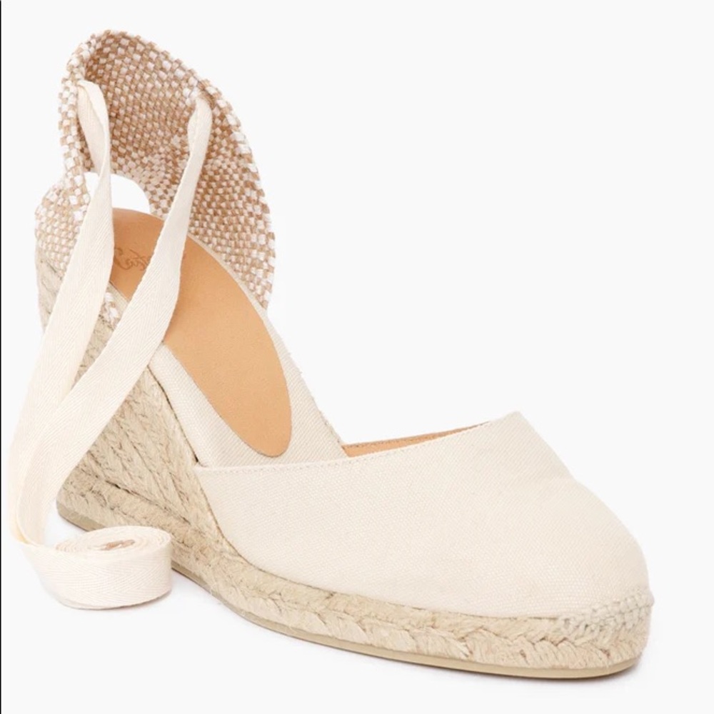 Castaner Ivory Wedge Carina Espadrille Size 37